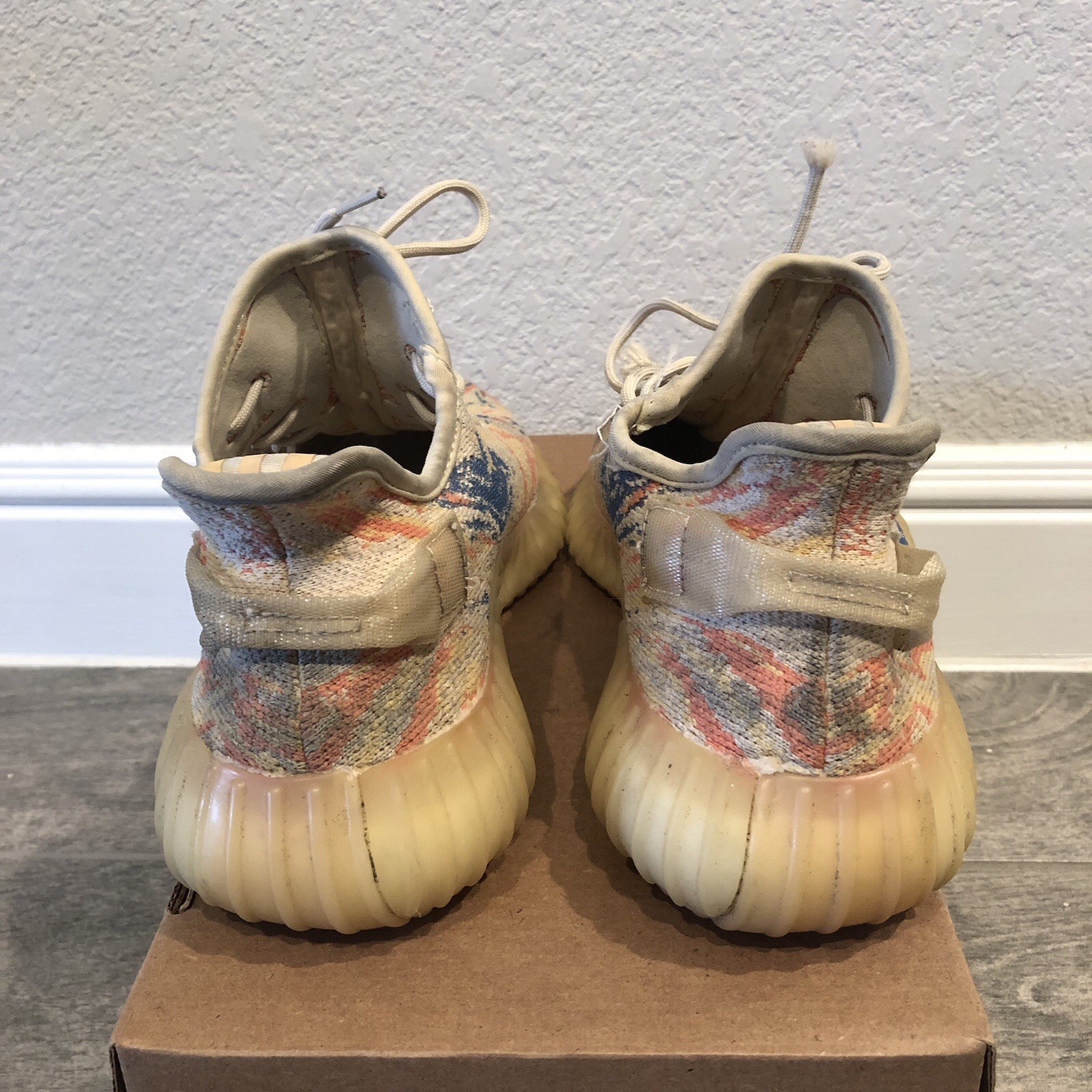 Adidas Yeezy Boost 350 V2 MX Oat Blue Orange Suede Sneakers Men’s Shoes Size 8.5
