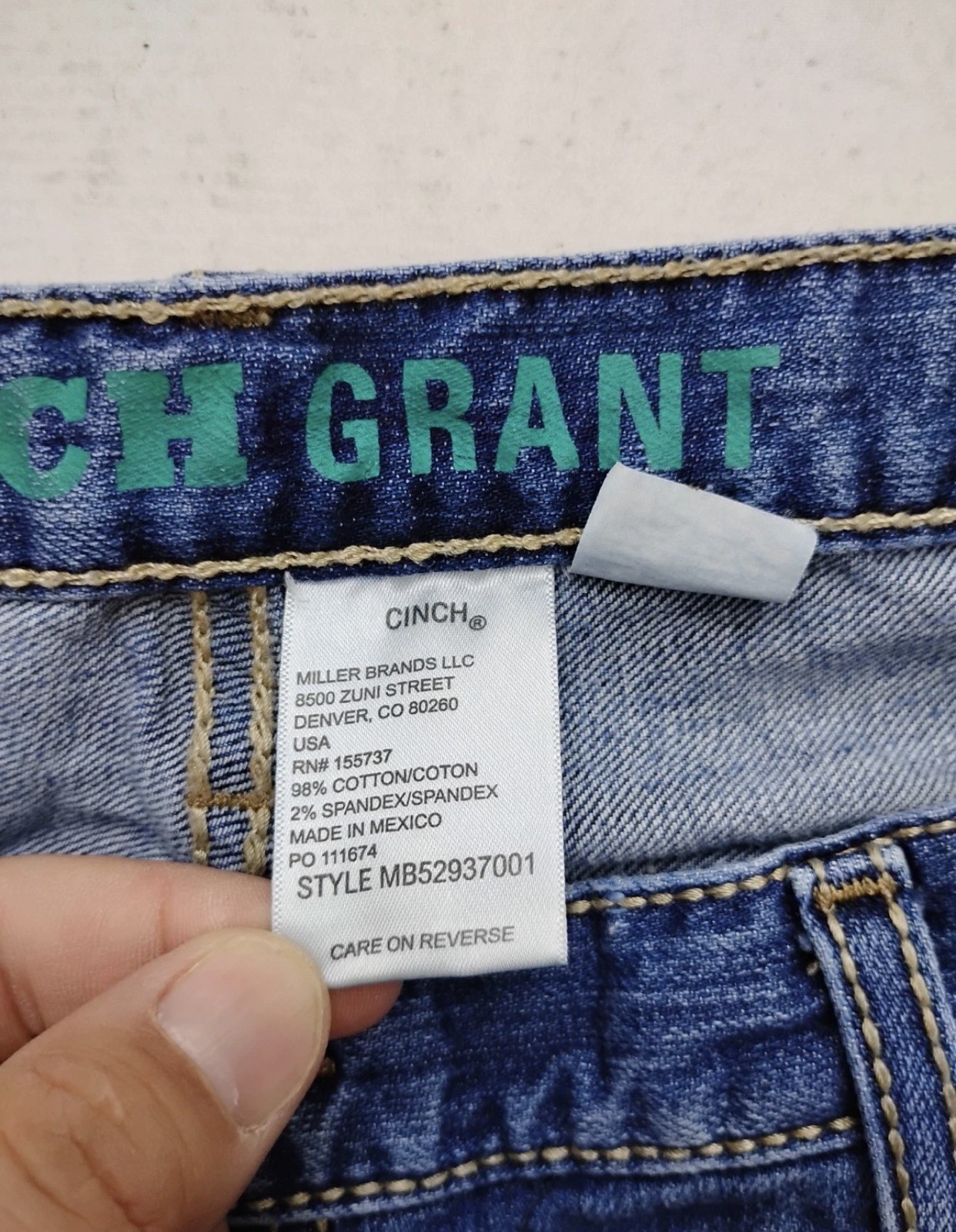 Cinch Grant 42×34 relaxed fit bootcut jeans