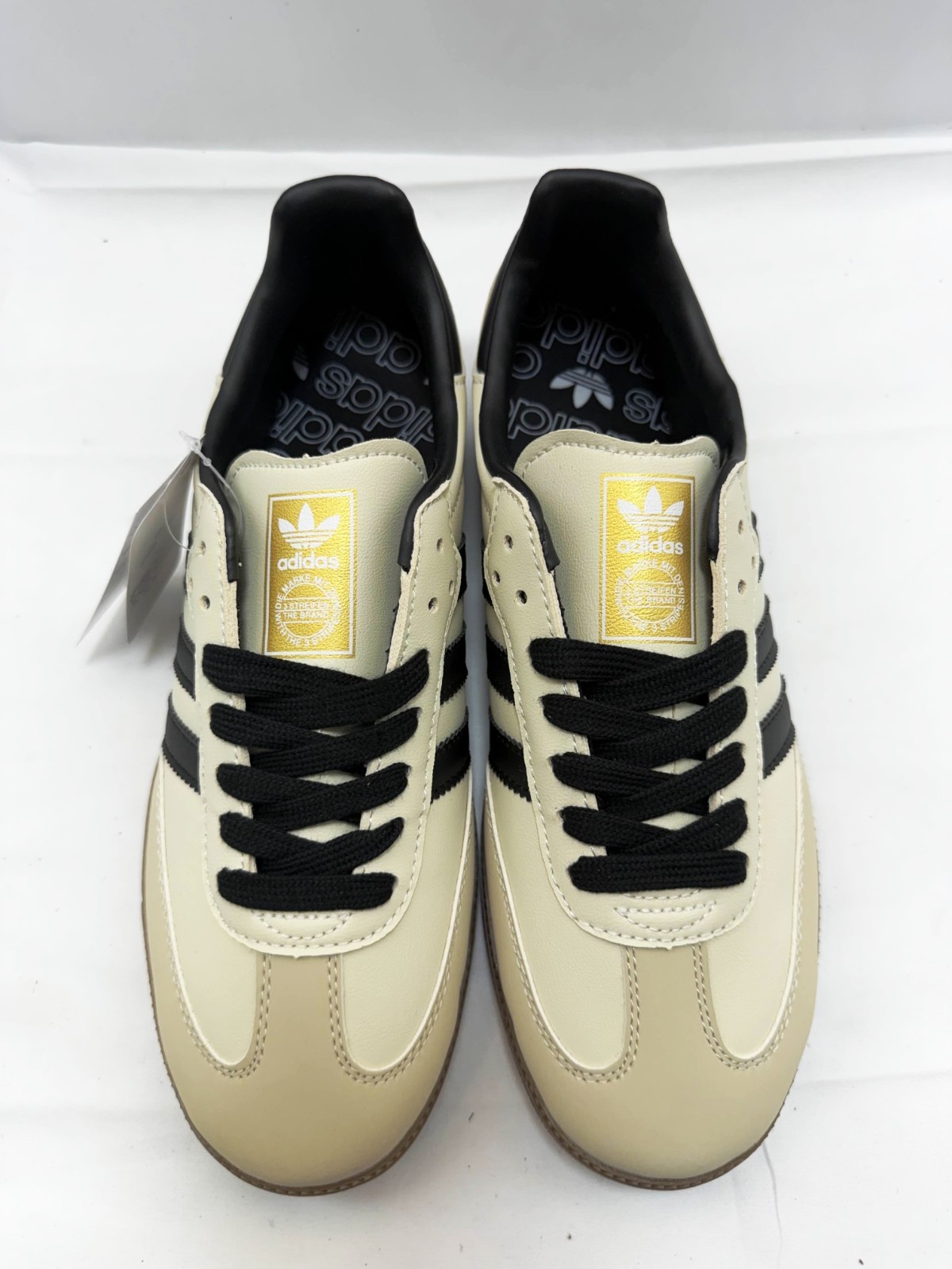 Adidas Samba Vegan – Cream/Black/Gum – Unisex 10 – ID0478