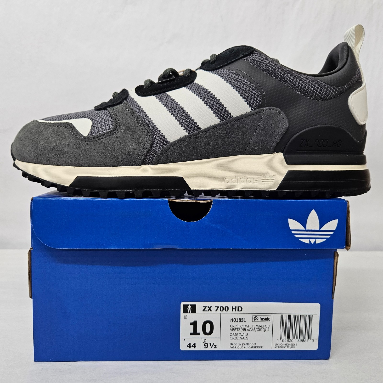 Adidas Originals ZX 700 HD Retro Sneakers H01851 Grey White Men’s Size 10