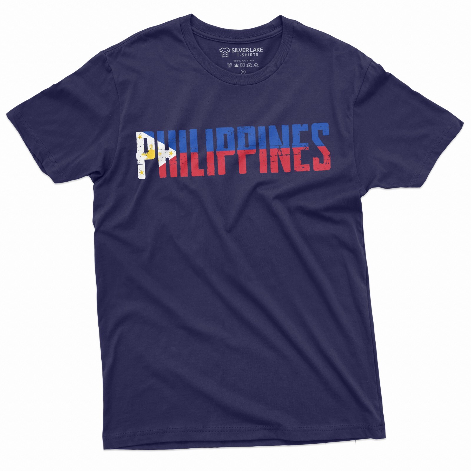 Men’s Philippines T-shirt Republika ng Pilipinas Flag Coat of arms country tee