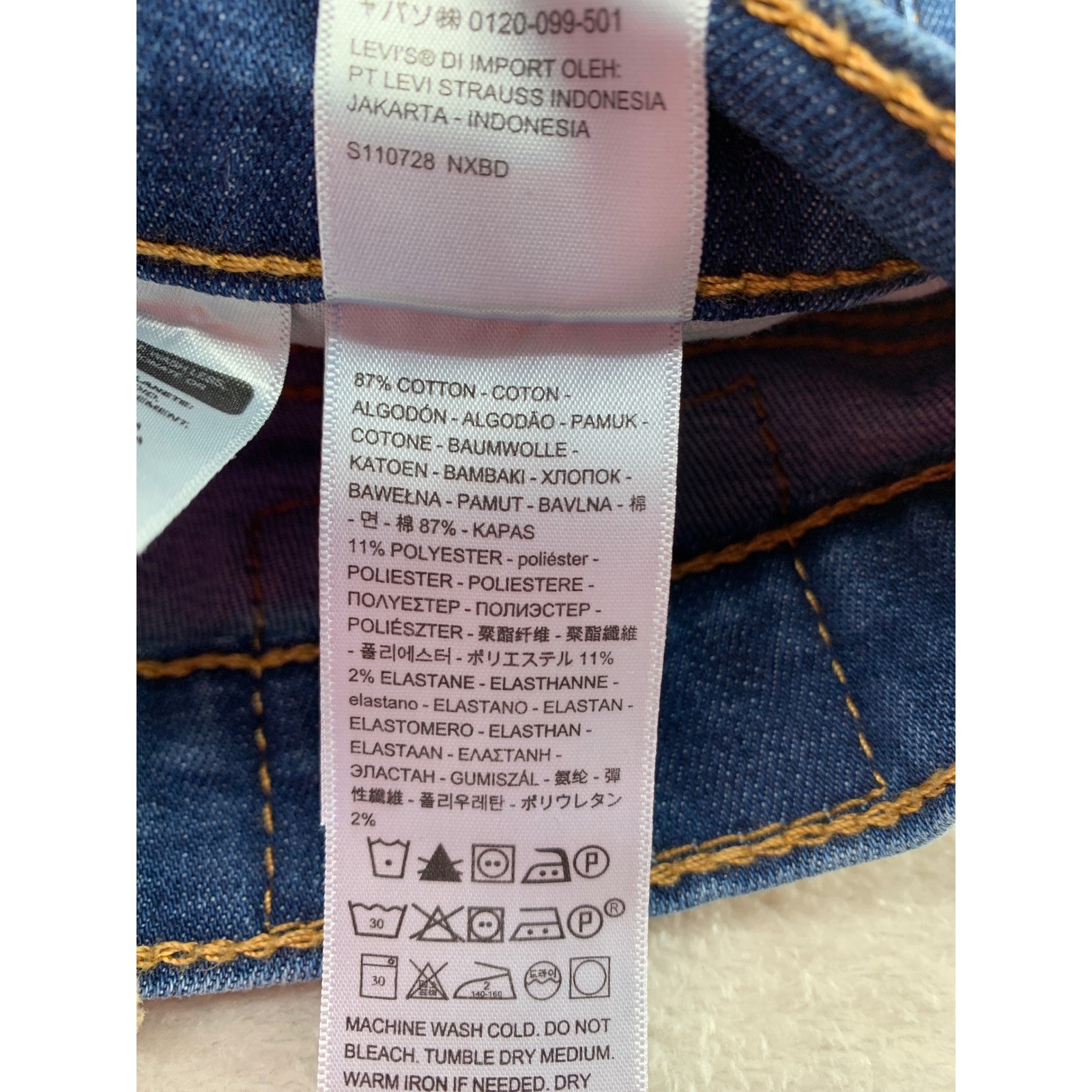 Levis 511 Jeans Mens 28×30 Blue Slim Fit Straight Medium Wash Denim Pants