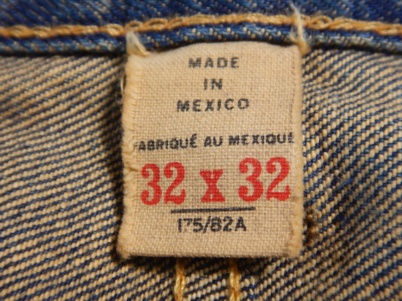 RRL Union Standard Zipper Fly Slim Fit Denim Jeans Size 32 X 30