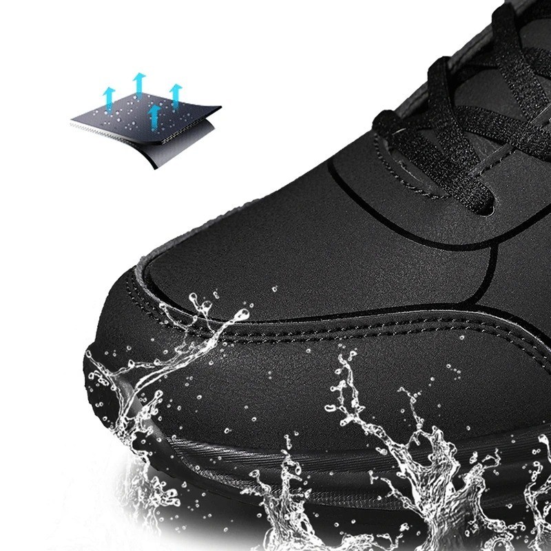 Men Running Shoes Winter Warm Breathable Anti Slip Lightweight Casual Sneakers