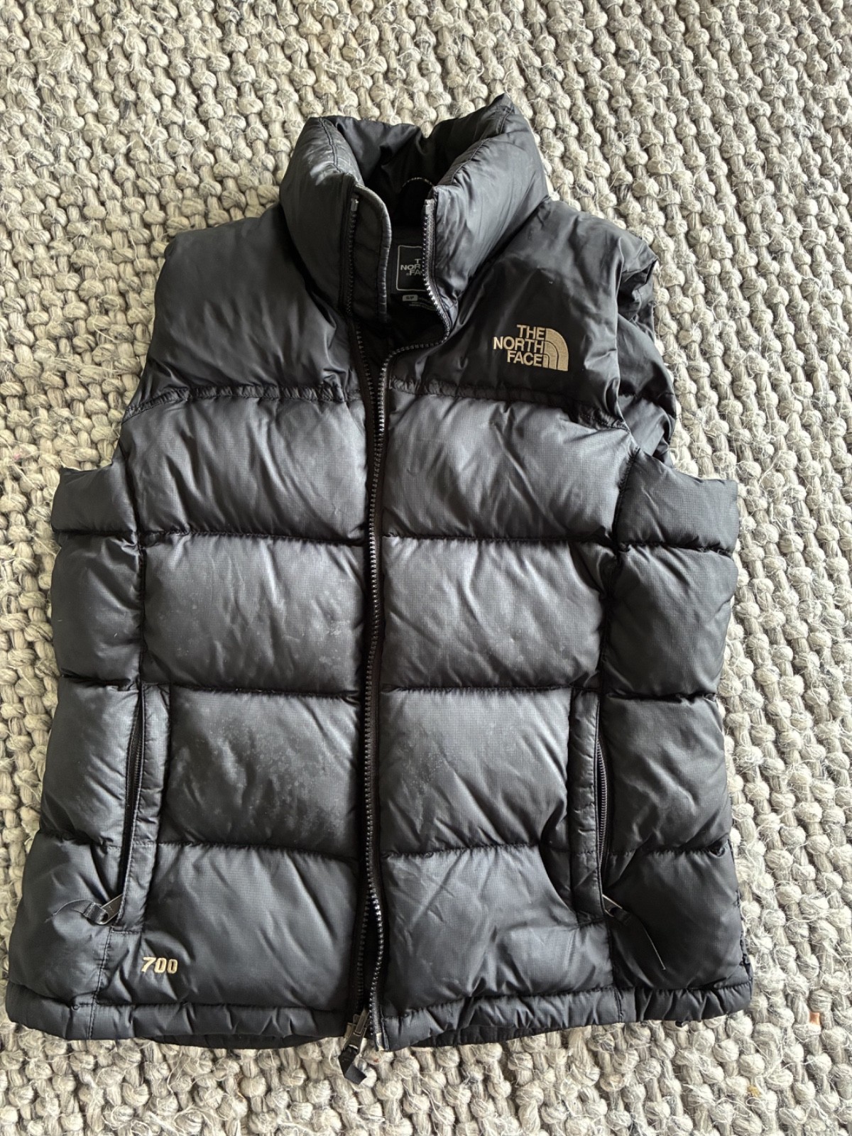 Genuine THE NORTH FACE Nuptse Black Puffer Goose Down Vest 700 WOMEN Small/Petit
