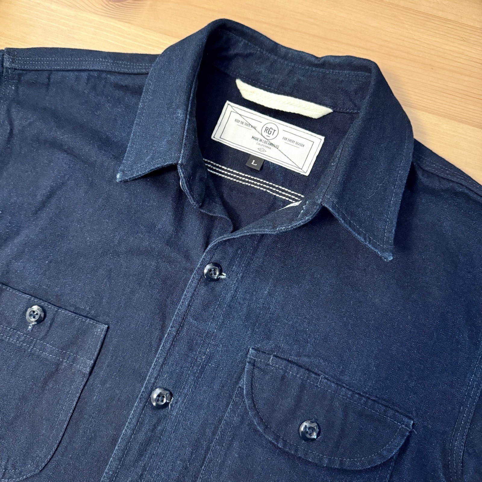 Rogue Territory RGT Japanese Selvedge Denim Service Shirt Jacket $295 – Large