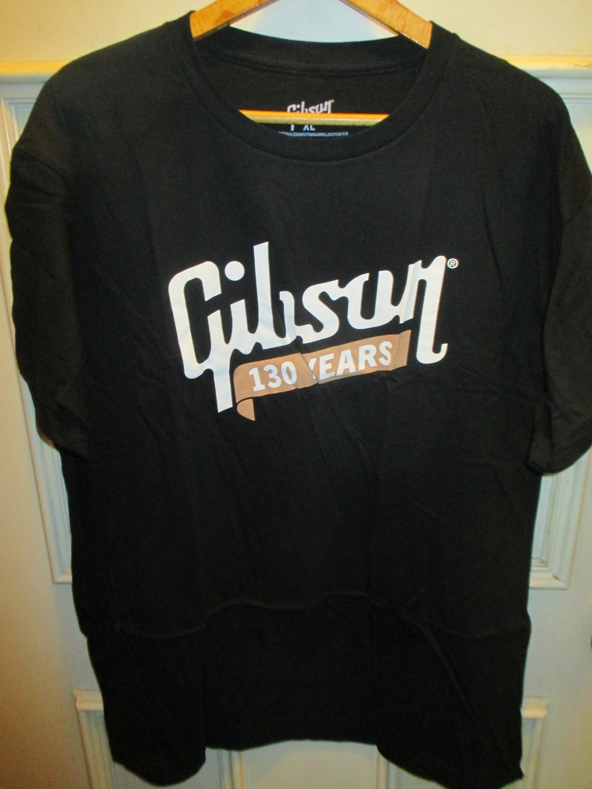 Official Gibson Guitars T Shirt 130 Years Men’s XL Black
