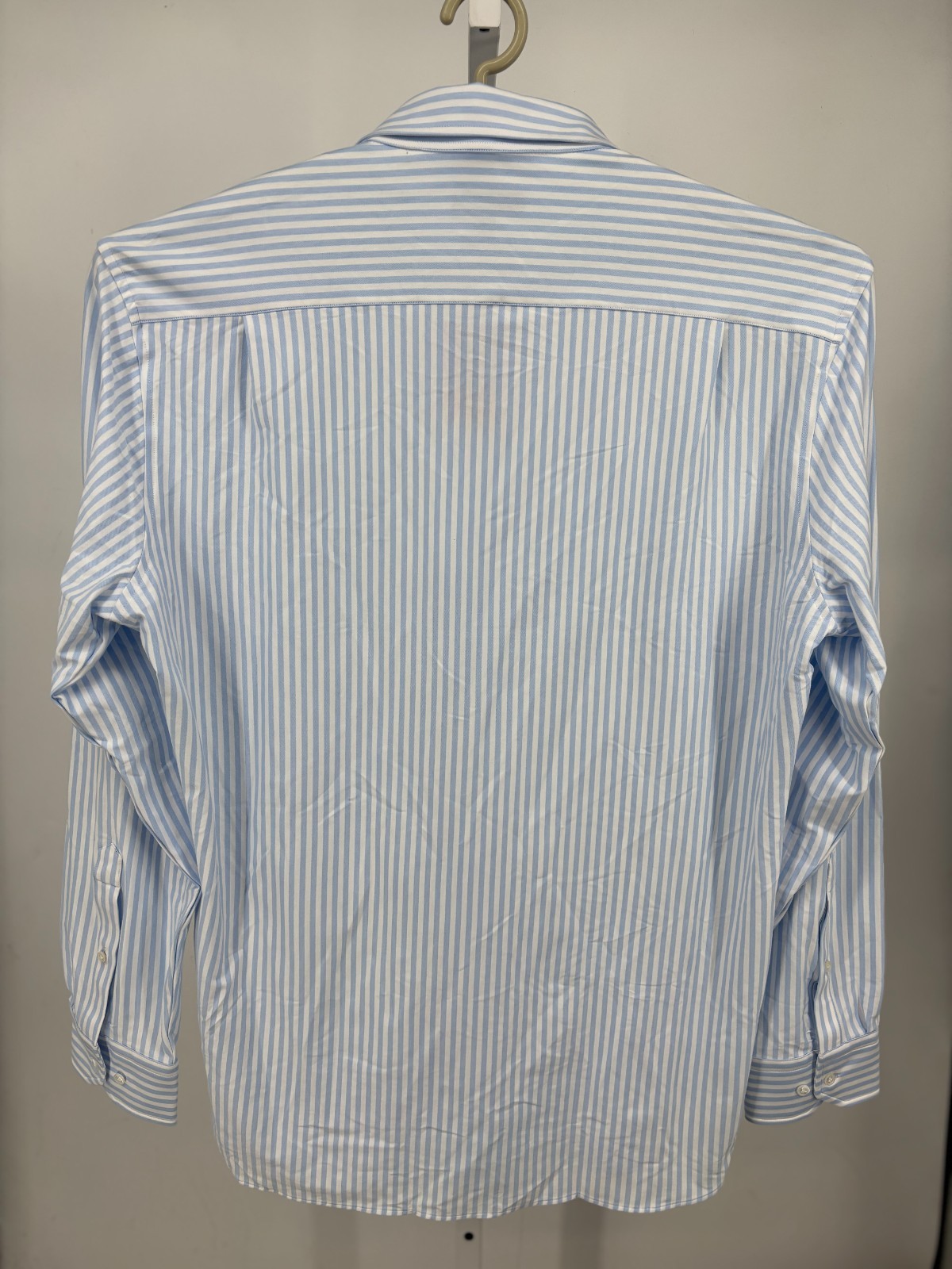 Peter Millar Excursionist Flex Stripe Sport Shirt Mens Blue White Tailored Fit