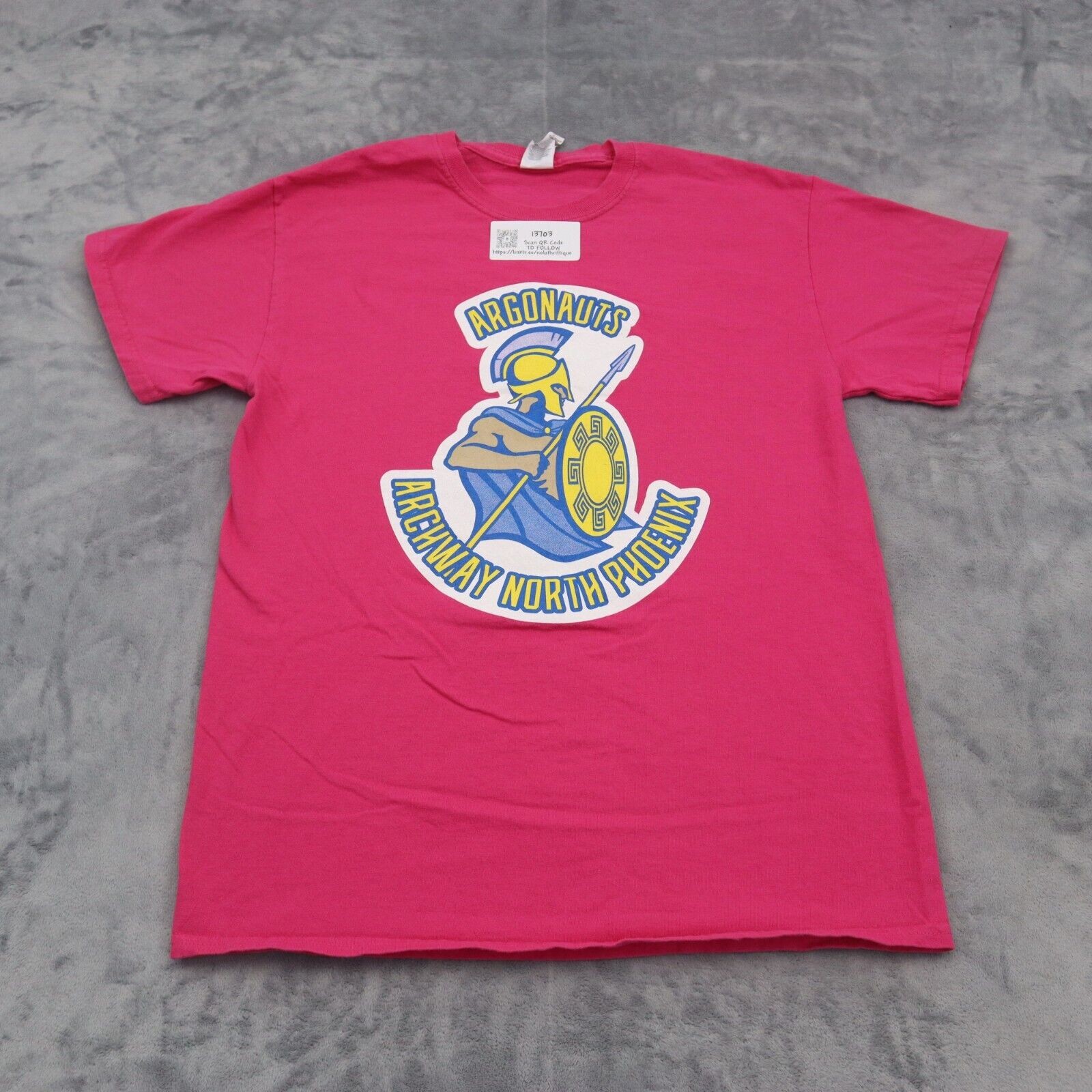 Gildan Shirt Men M Pink Argonauts Graphic Print Design Short Sleeve Casual Tee