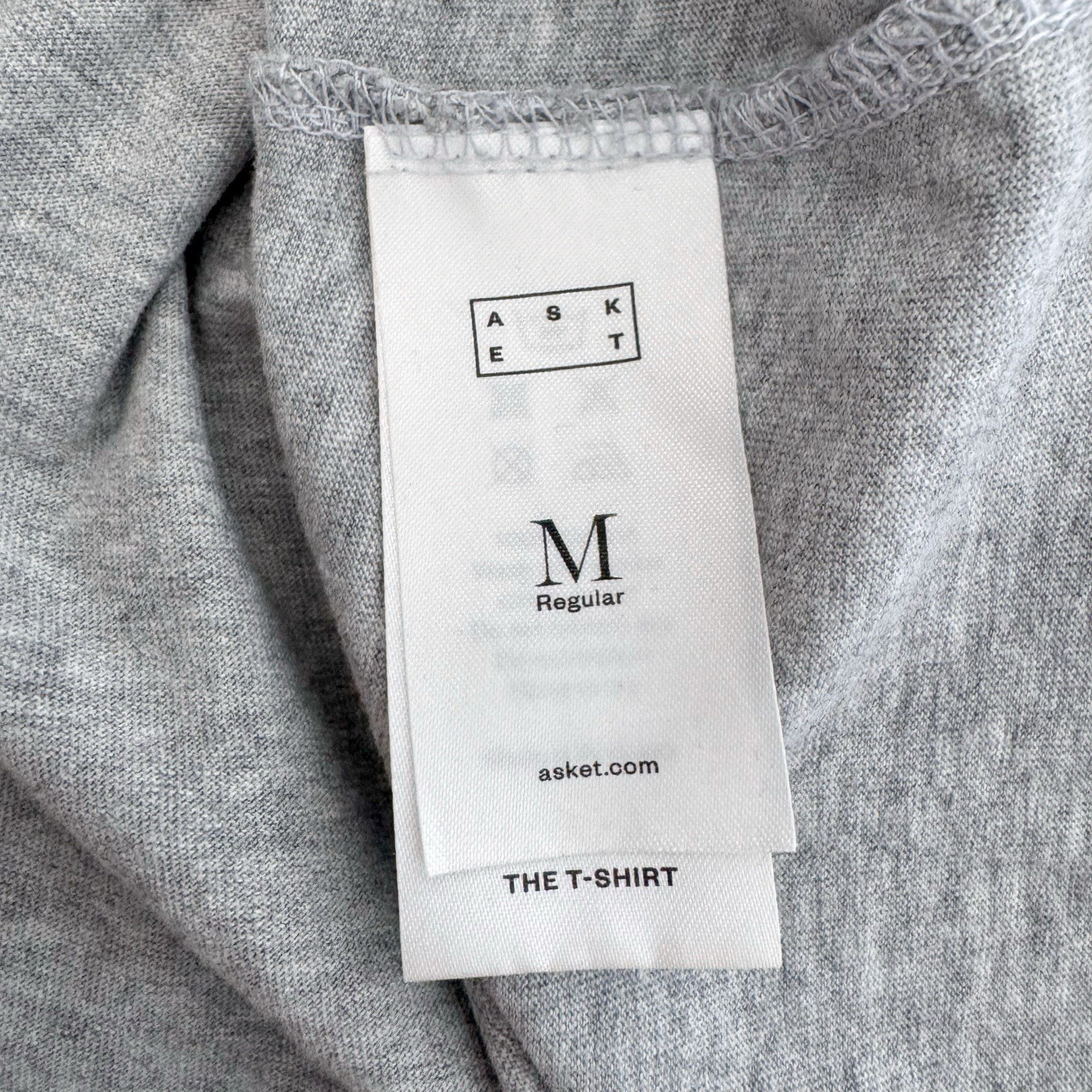 Asket Men’s Gray T-Shirt Minimalist Preppy Basic Neutral 100% Cotton Casual