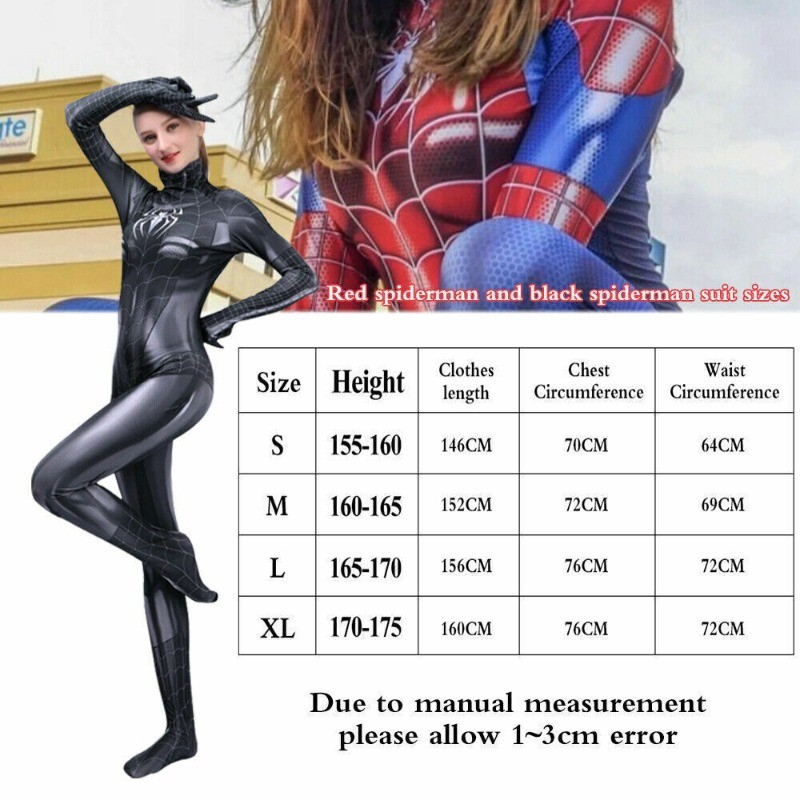 Spider-Woman Jumpsuit Cosplay Costume Spiderman Tights bodysuit Dress Party
