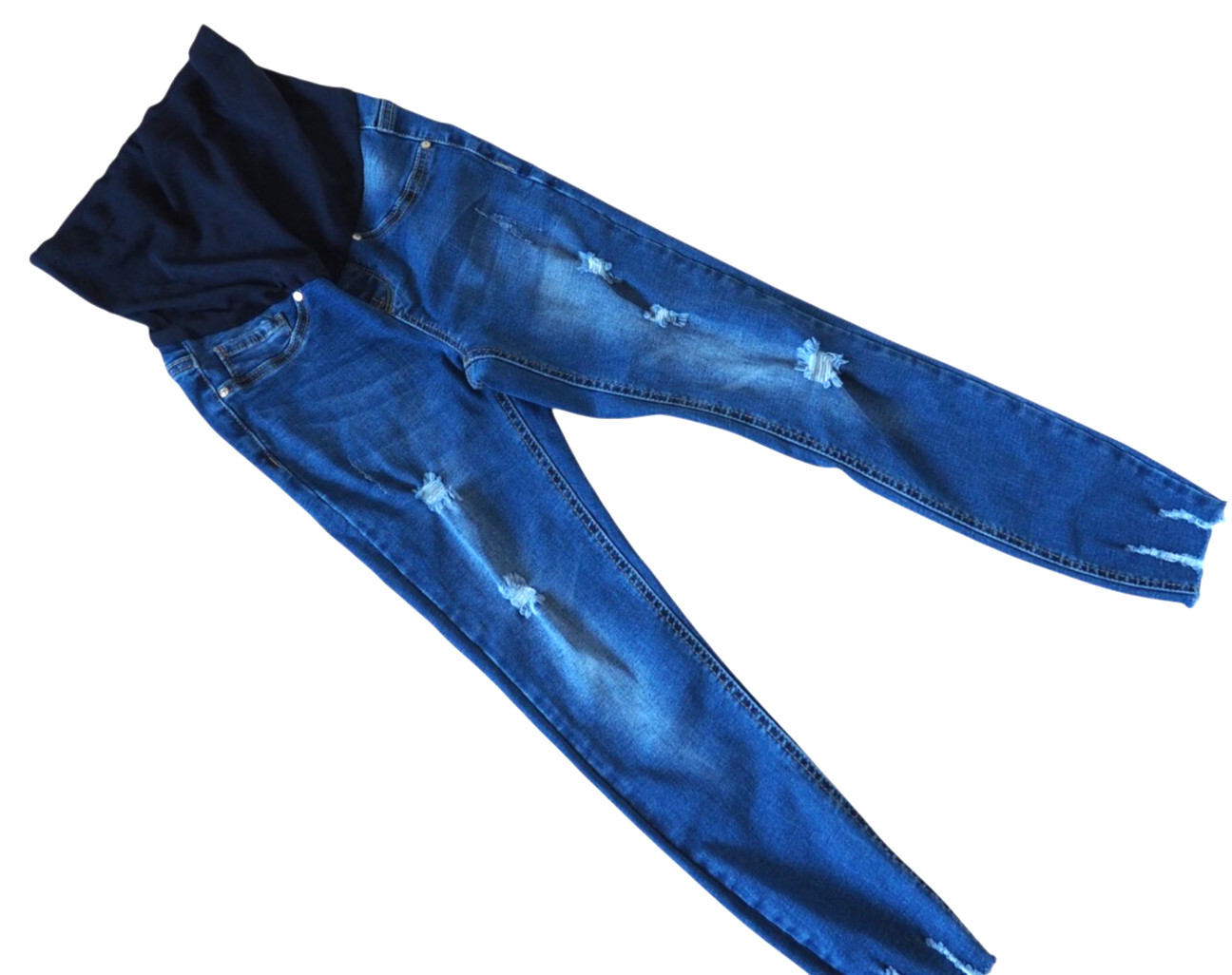 Blue Savvy Maternity Women’s Distressed Skinny Jeans Size S