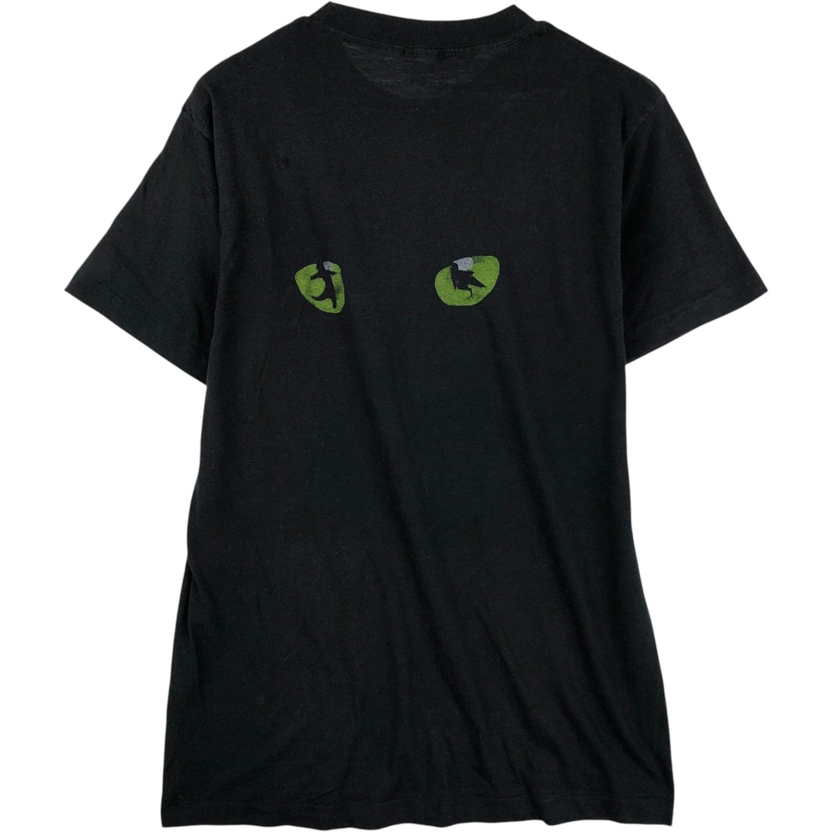 Used 80’S CHED by ANVIL CATS Cat Pattern Print T-Shirt Made in USA Men’s Siz…
