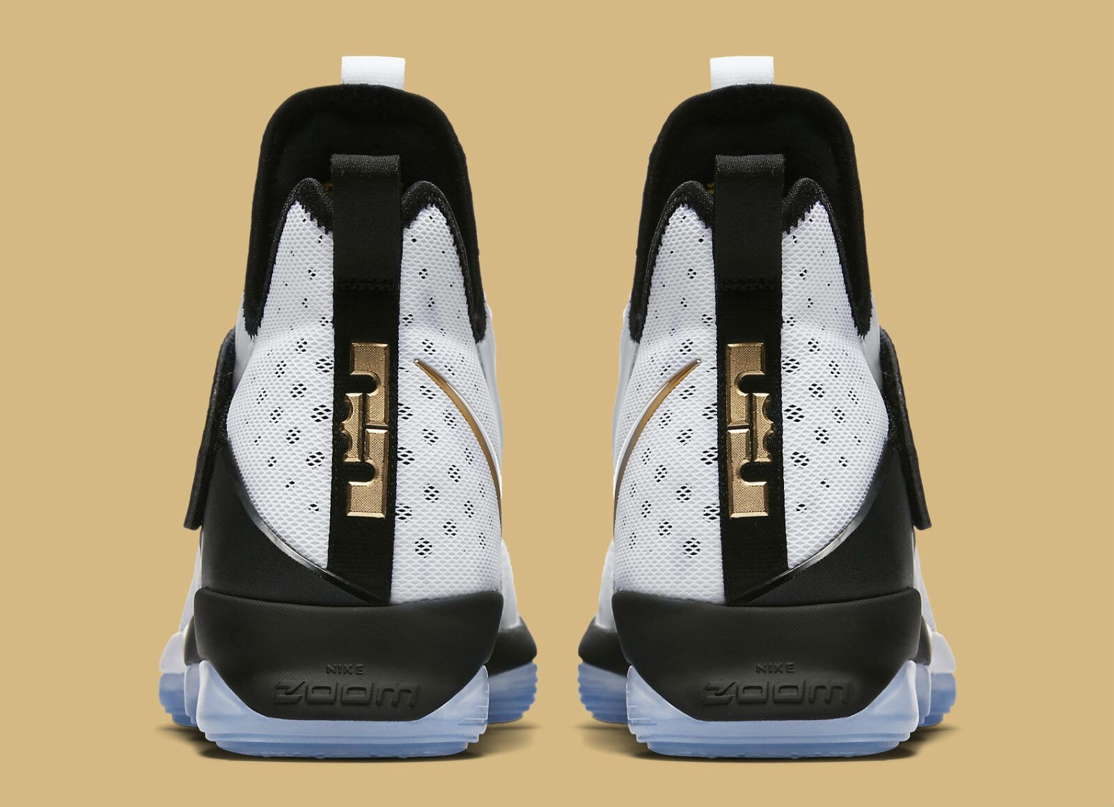 Nike LeBron 14 BHM (2017) Size 10.5 860634-100 BLACK/WHITE-METALLIC GOLD