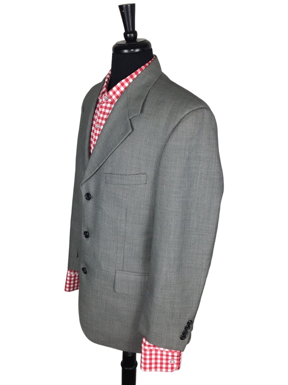 Corporate Image Tom James Mens 42R Wool Birdseye Suit Pleat Pant 34×28.5