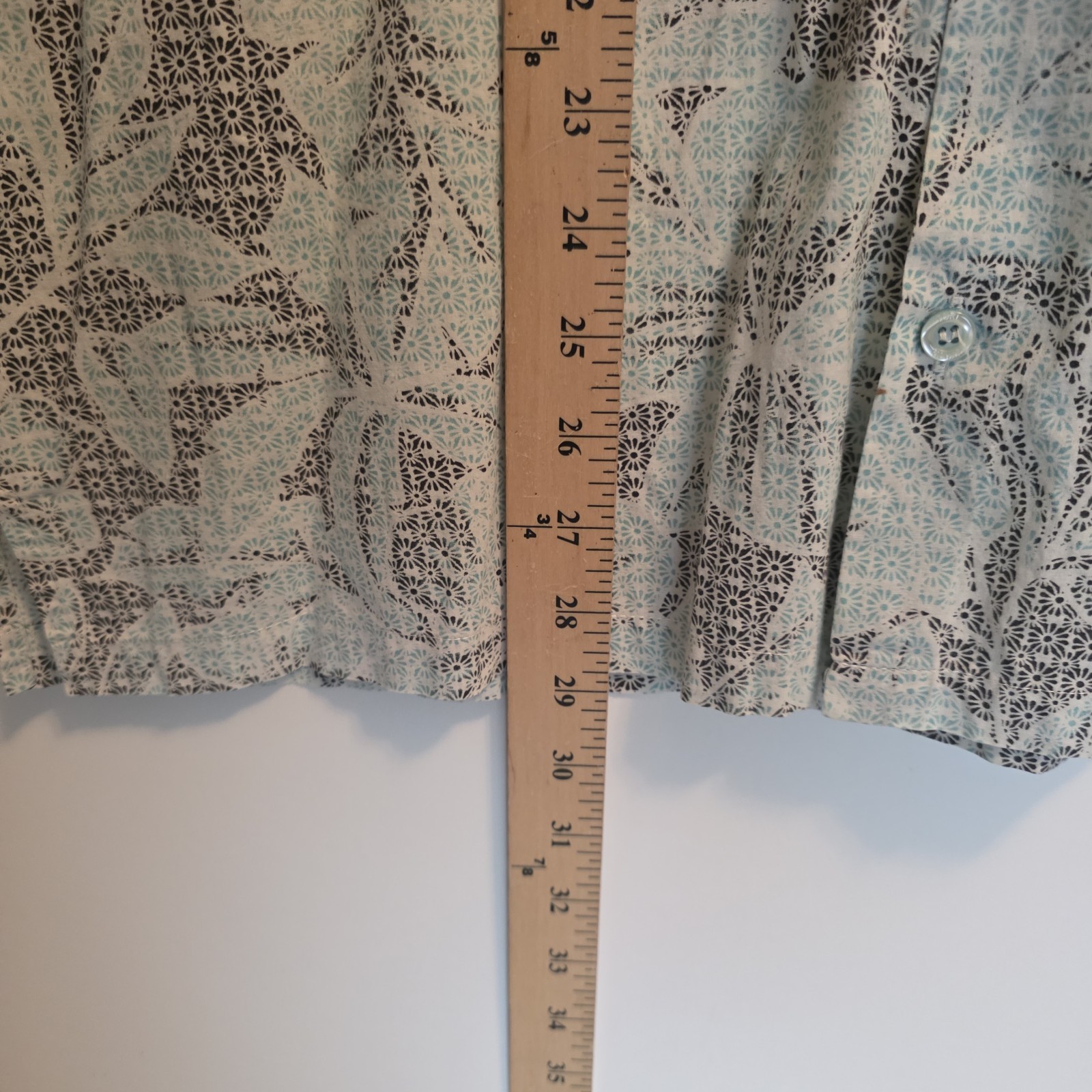 Tori Richard Hawaiian Shirt Tropical Floral Cruise Blue Cotton Lawn Mens Medium