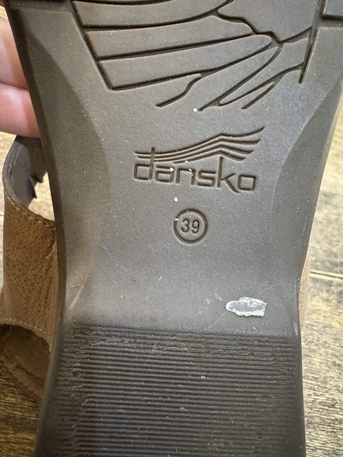 Dansko Reece Toe Loop Sandals Brown Slingback Leather Size 39 US 8.5-9