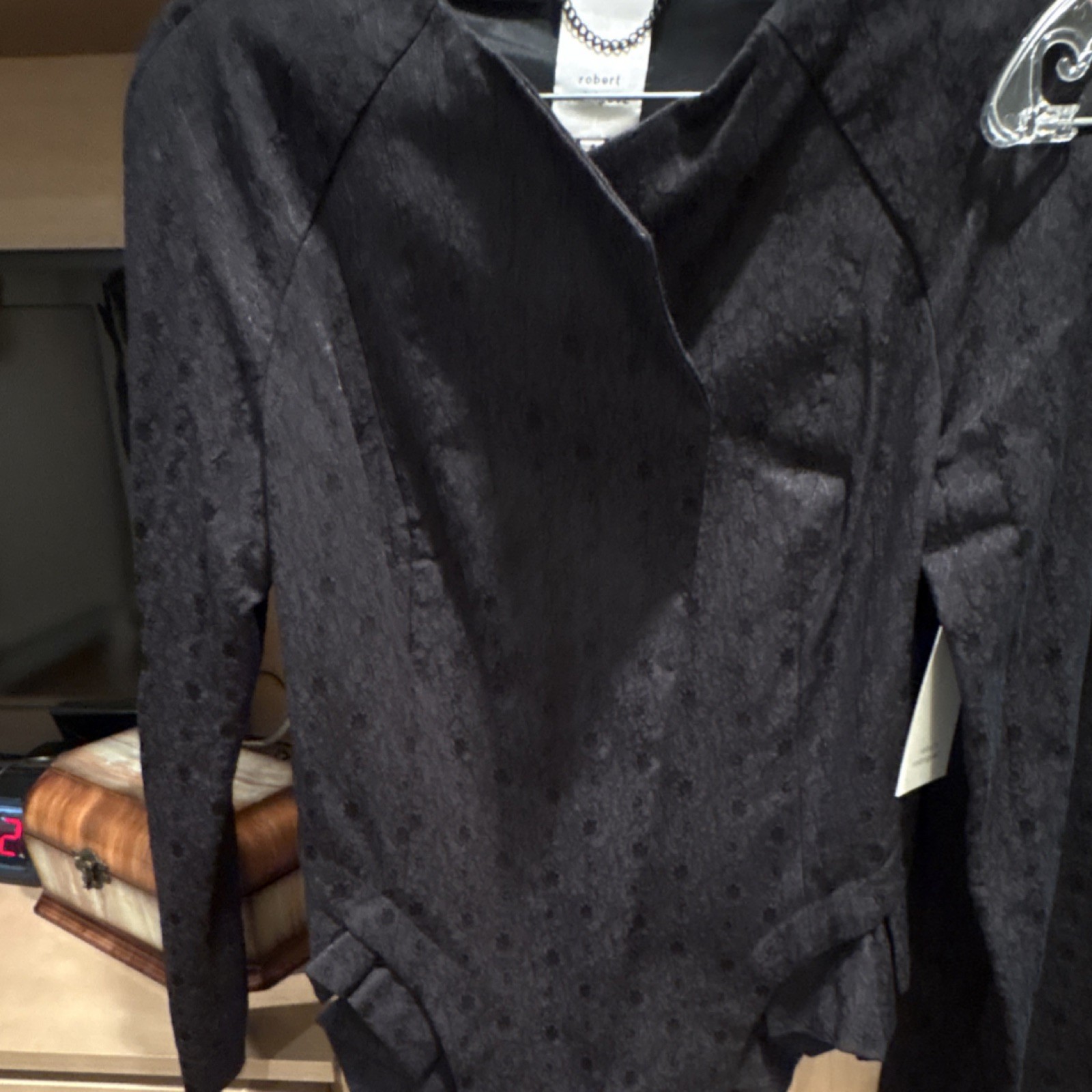 Robert Rodriguez Black Dot Skirt Suit Set Jacket & Skirt Long Sleeve Sizes 4 & 0