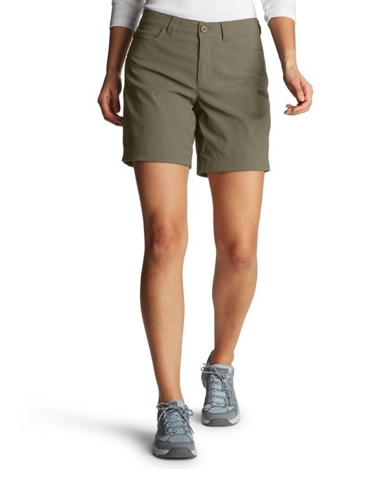 $60 Eddie Bauer Women’s Rainier shorts- Sprig Khaki – Size 8 (32W) – NEW Tags