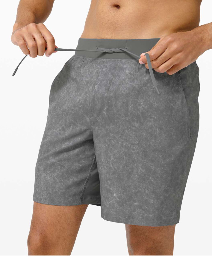 EUC – Lululemon Mens T.H.E Shorts *Size MEDIUM* *Gravel Dust Asphalt Grey*