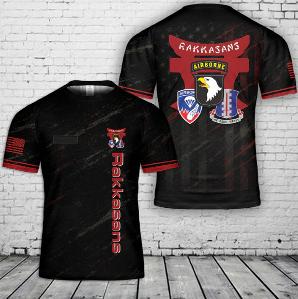 Custom Name US Army 187th Infantry Regiment Rakkasans 101st Airborne Division 3D