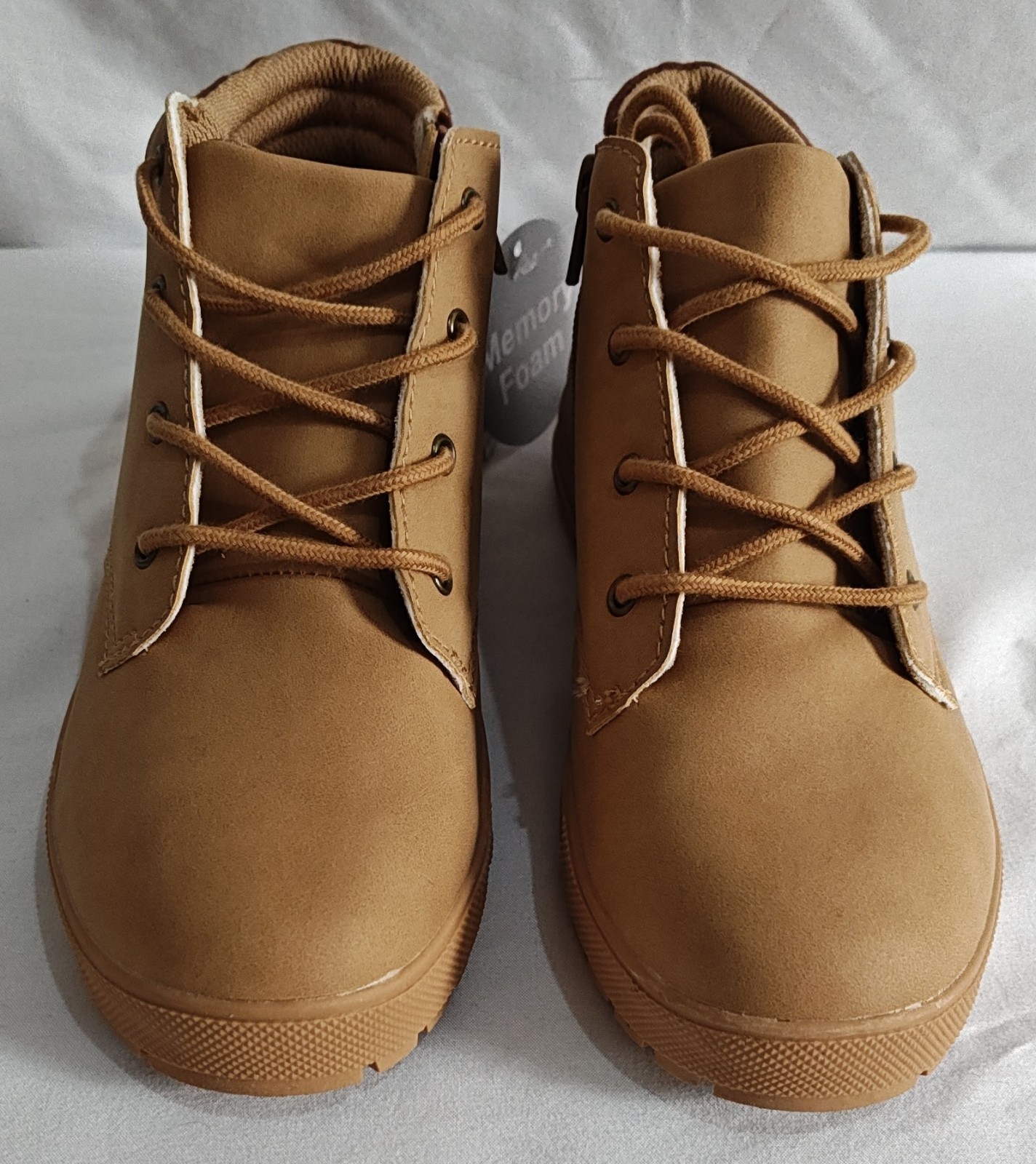 Gap Lightweight Memory Foam Boots Lace-up Hiking Brown Boys Kids ~ New
