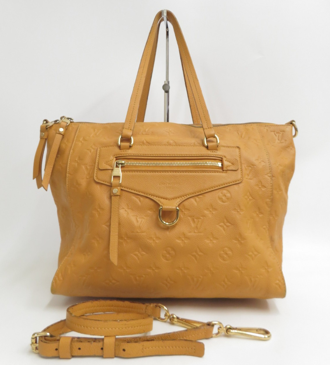 Authentic Louis Vuitton Monogram Empreinte Lumineuse PM Shoulder Bag F#52448