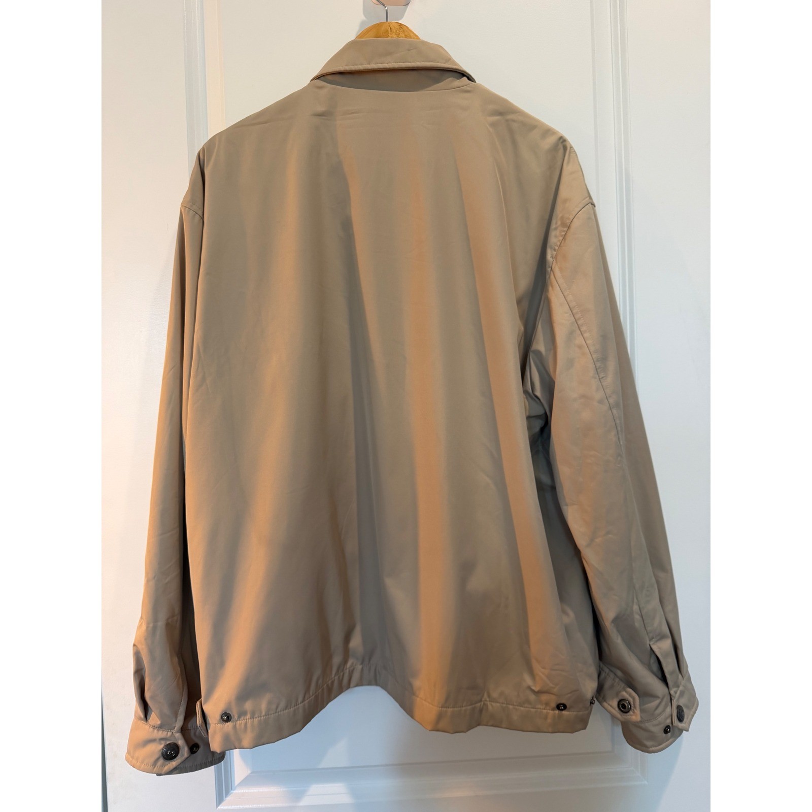 Weatherproof Garment Co Mens Large Tan Khaki Microfiber Golf Jacket Windbreaker