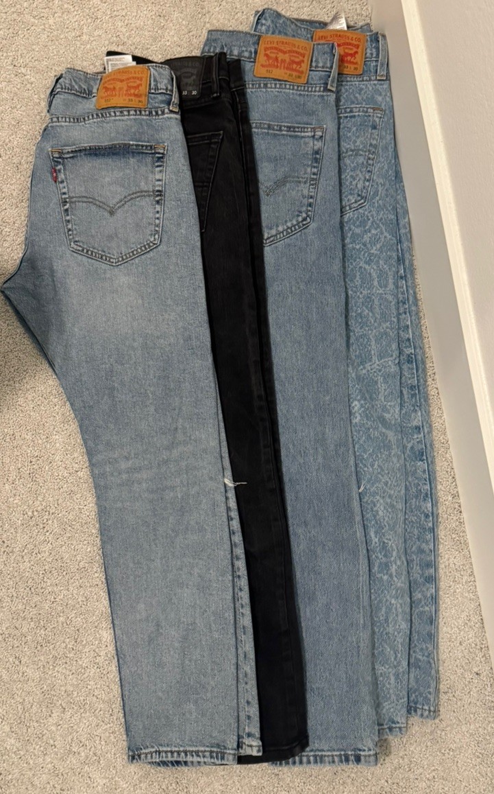 Levis Premium 512 lot of 4 pair included 33×30