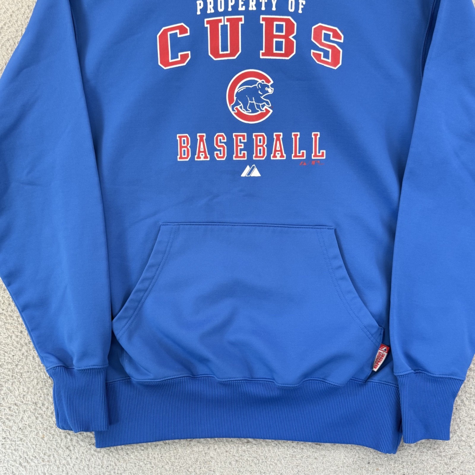 Chicago Cubs Sweatshirt Mens Medium Blue MLB Baseball Majestic Authentic Sport