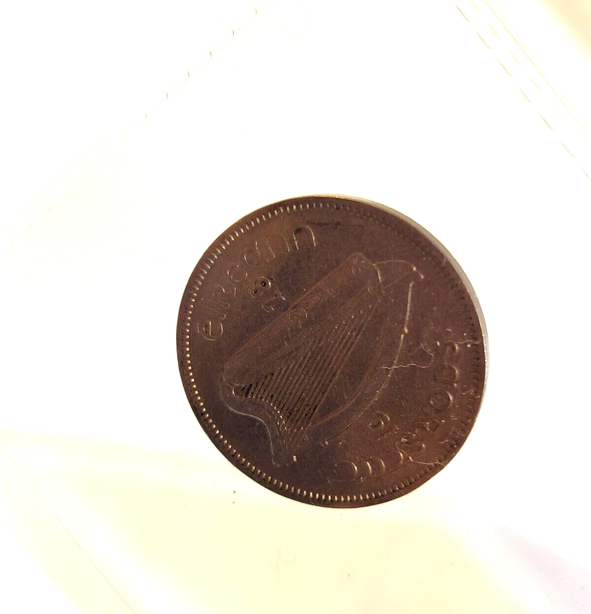 Lucky Wedding Coin Set Real Irish Sixpence Bride +Harp Ireland Penny Groom Cent