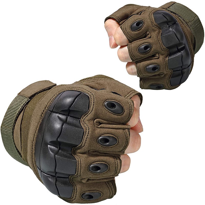 Fingerless Tactical Half-Finger Gloves for Motorcycle Driving Cycling Outdoor