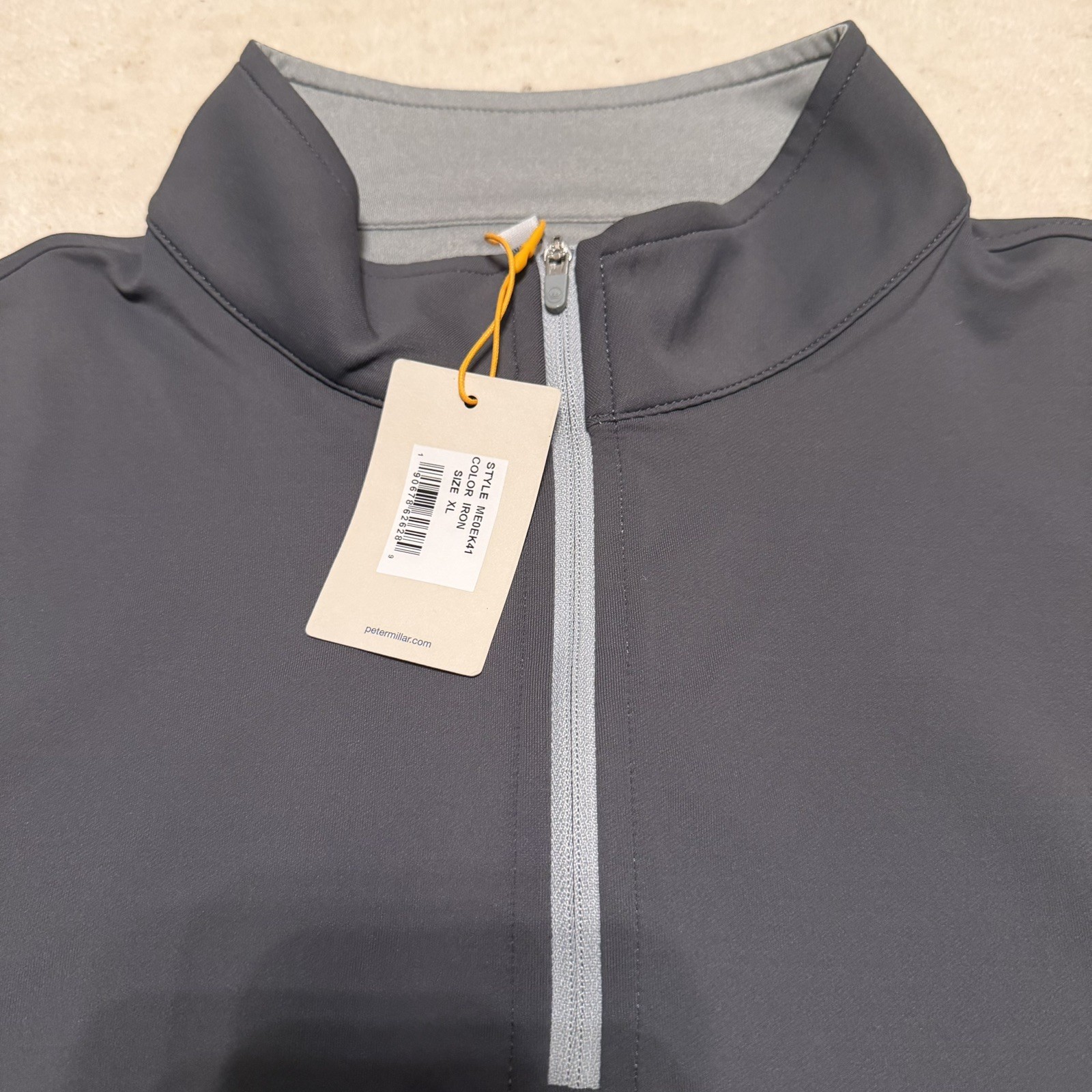 Peter Millar Crown Sport Galway Quarter Zip Vest Mens XL Iron/Gray NWT Golf