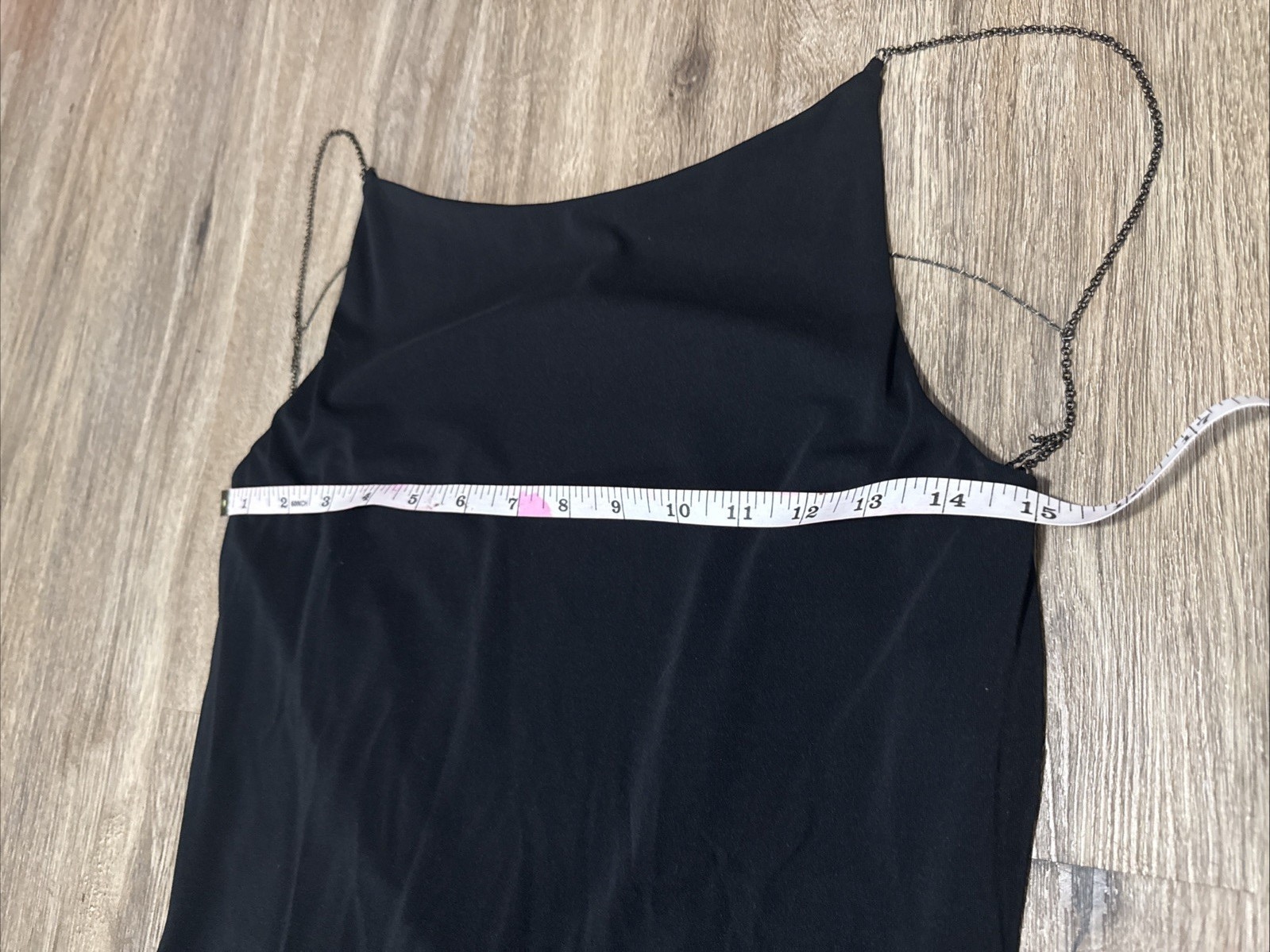 Vintage Laundry By Shelli Segal Black Open Back Midi Dress Minimalist 90s Y2K
