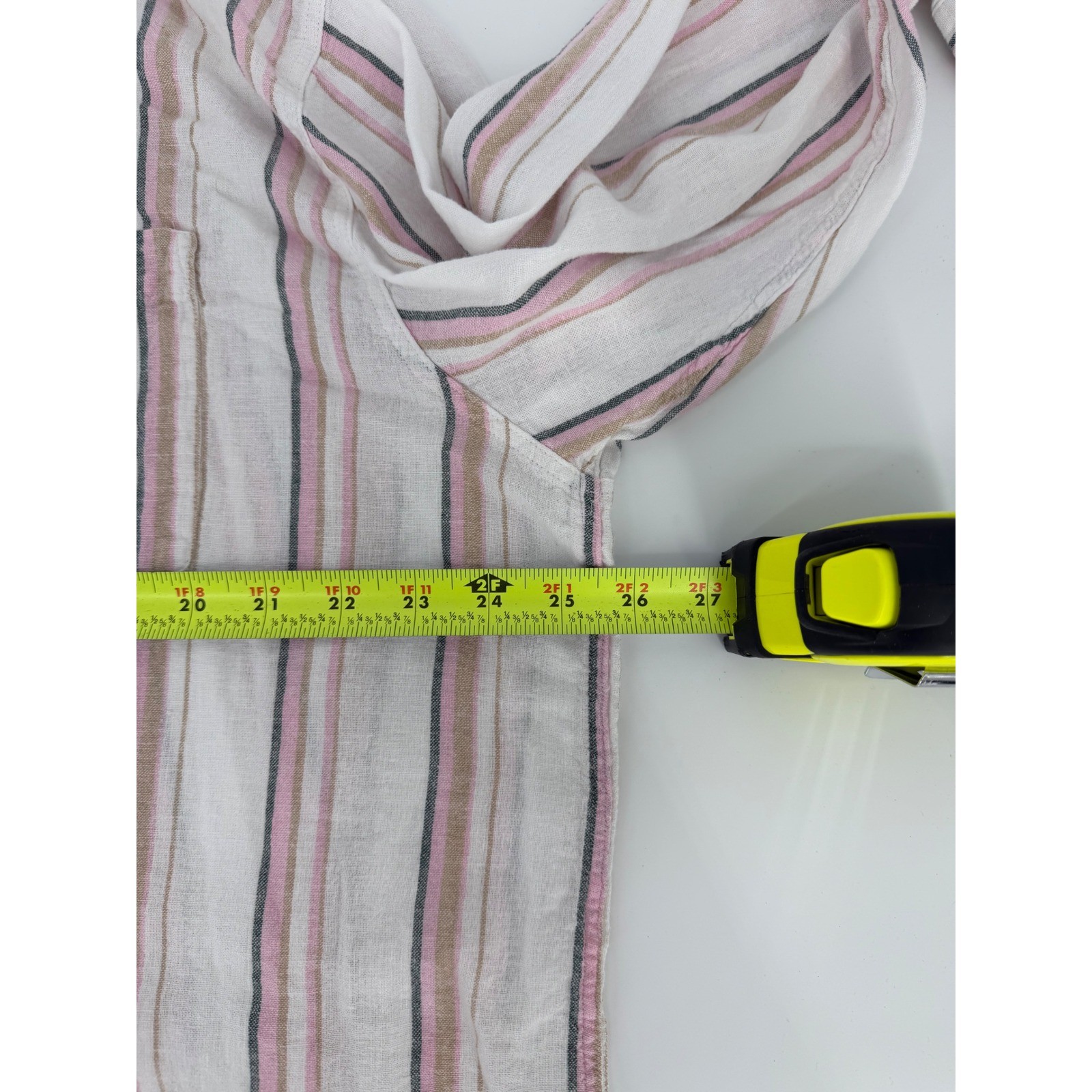 Gap Womens XXL Oversized Linen Blend Striped Button Down Shirt GP007933
