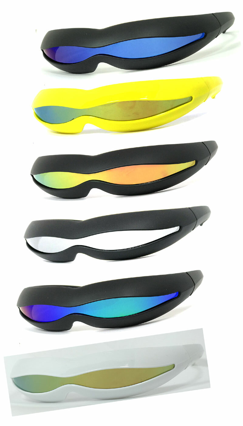 SPACE ROBOT PARTY RAVE COSTUME CYCLOPS FUTURISTIC SHIELD SUN GLASSES