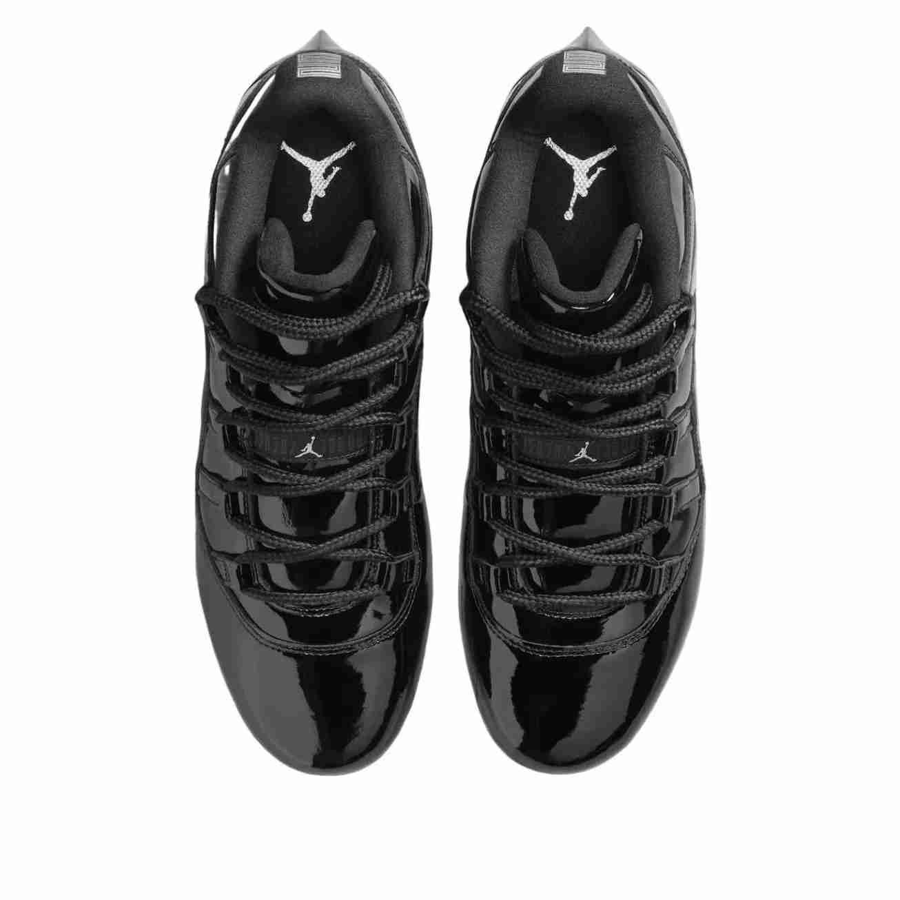 Air Jordan 11 Low TD Cleat ‘Black Patent’ IQ8113-001 Men Size