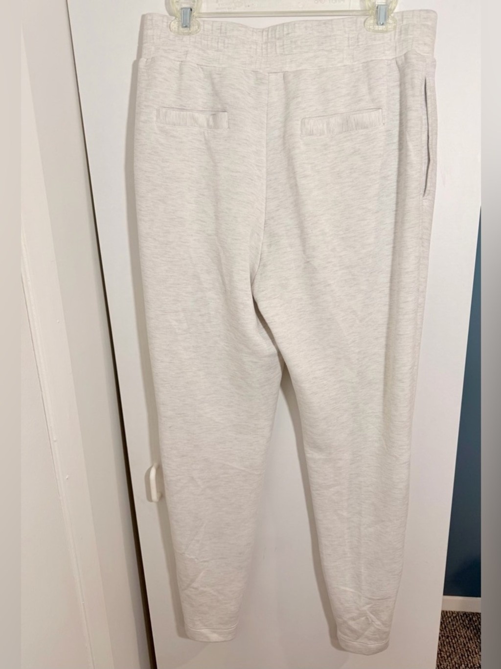 Varley The Slim Zip Hem Pants 29.5″ Ivory Marl Women’s Size Large