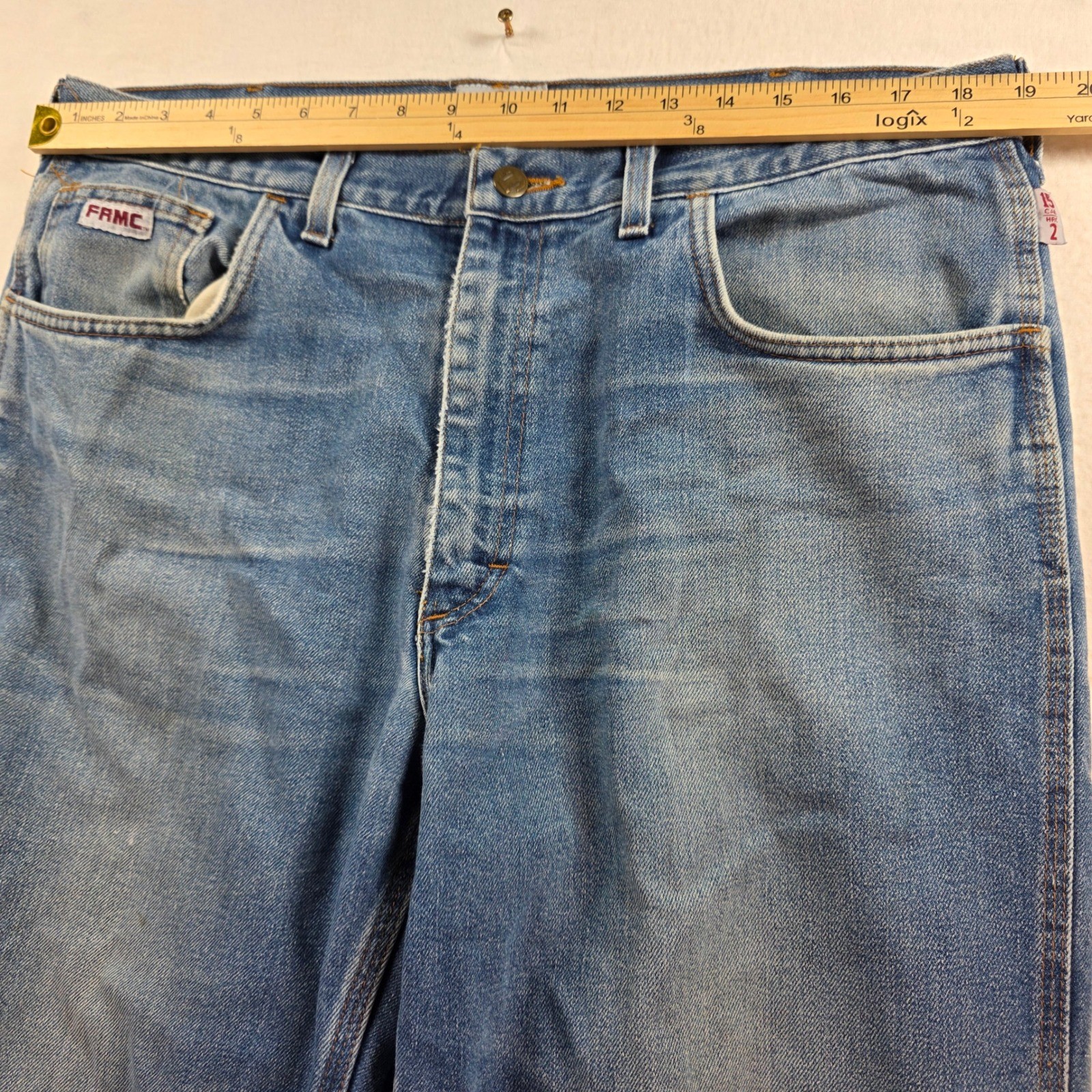 Tyndale FRMC Flame Resistant Denim Work Jeans Mens 38×30 Blue F290T USA HRC 2