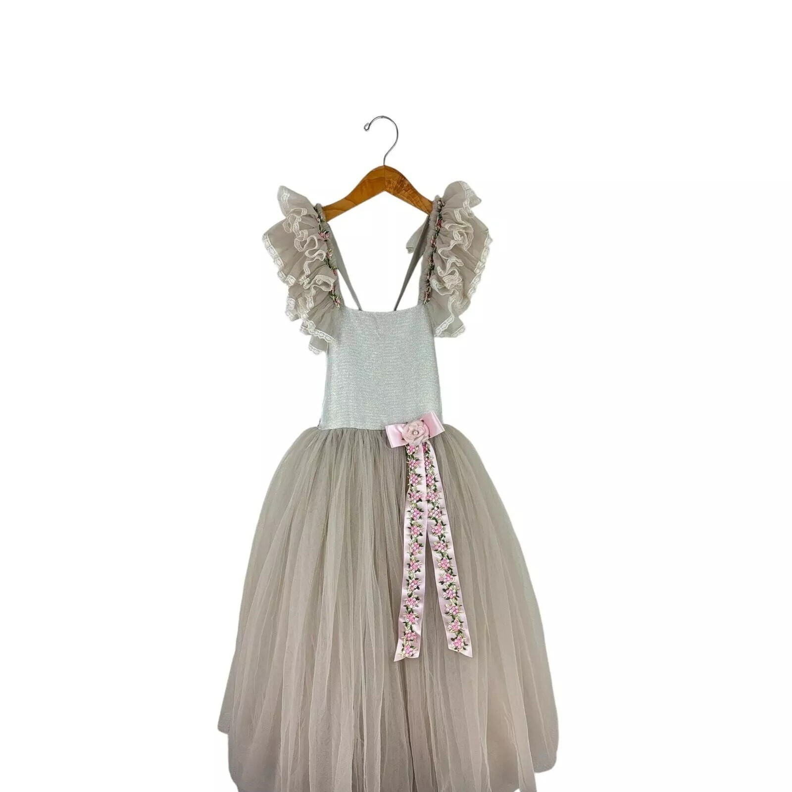 NWT Dollcake Hint of Gray Fancy Frock Dress Party Wedding Princess Girls sz 12