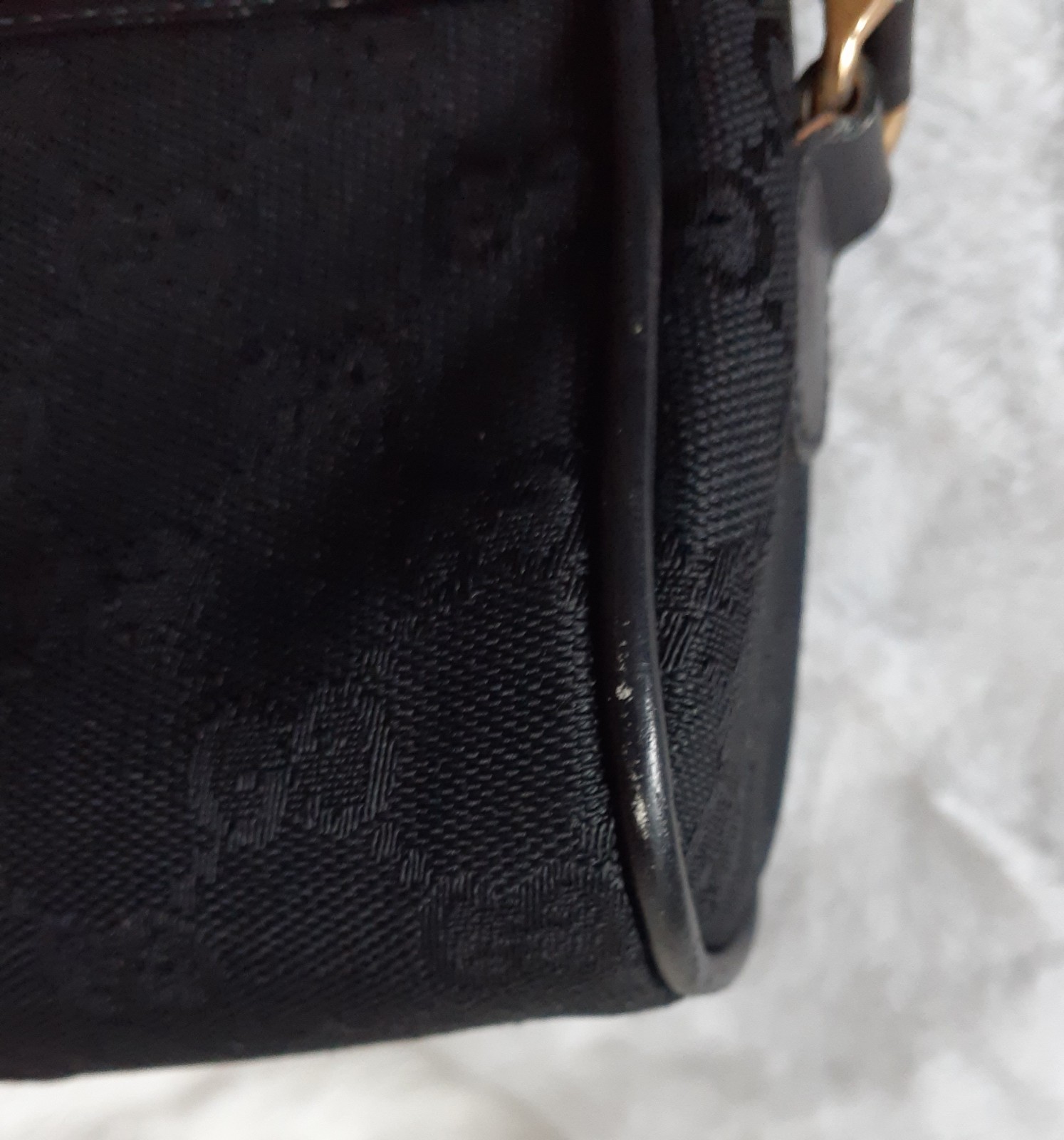 Vintage Designer Ophidia Gucci Crossbody Black W/ Web Sherry Line Pre-Owned Fair