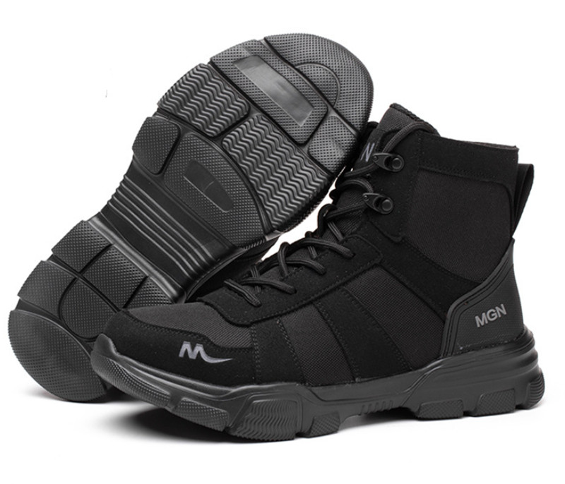 Puncture-Proof Male Work Boots Indestructible Safety Shoes Men Steel Toe Shoes