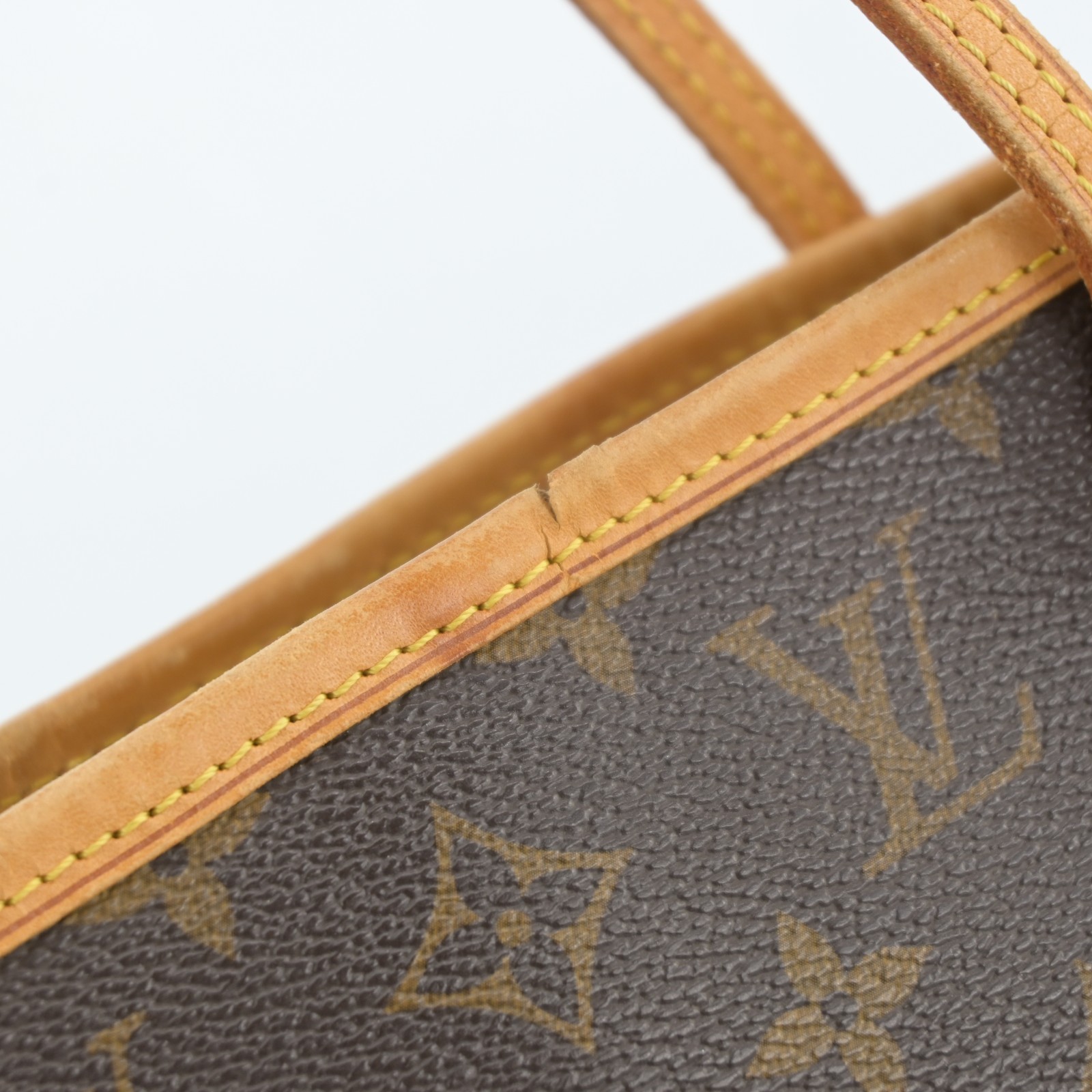 Louis Vuitton Monogram Neverfull MM Leather Fabric Brown Tote bag B2202SA803
