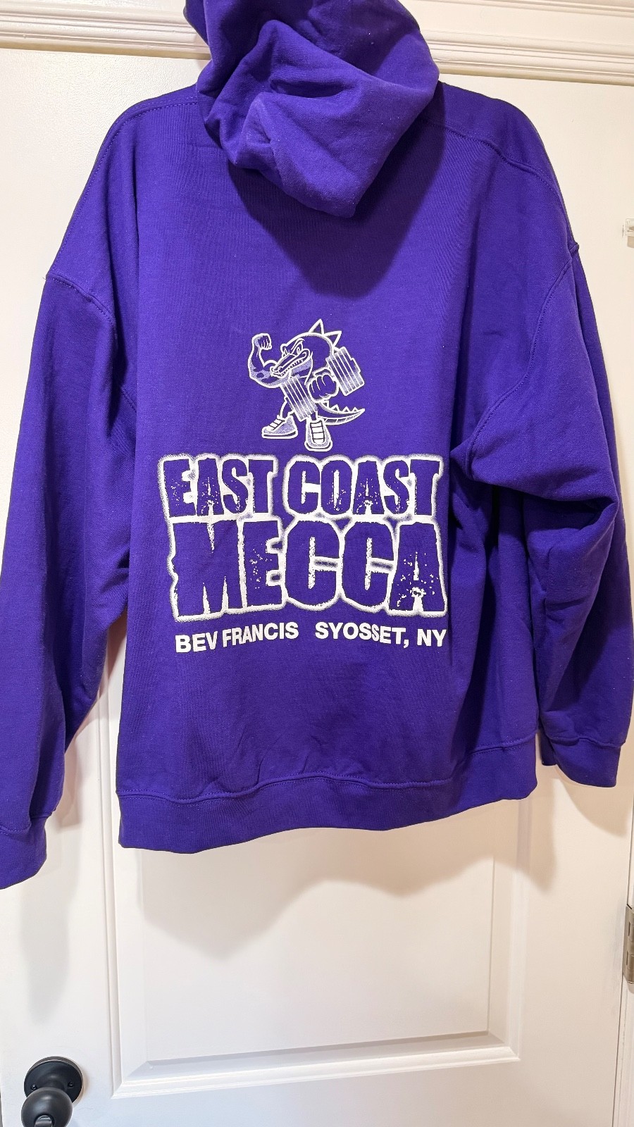 New Purple XXL Powerhouse Gym Hoodie Sweatshirt 2XL Bev Francis Syosset