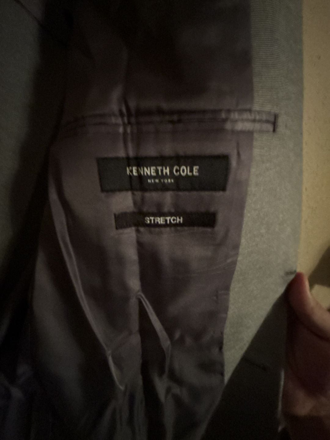 Kenneth Cole New York Men’s Heather Grey Knit Blazer
