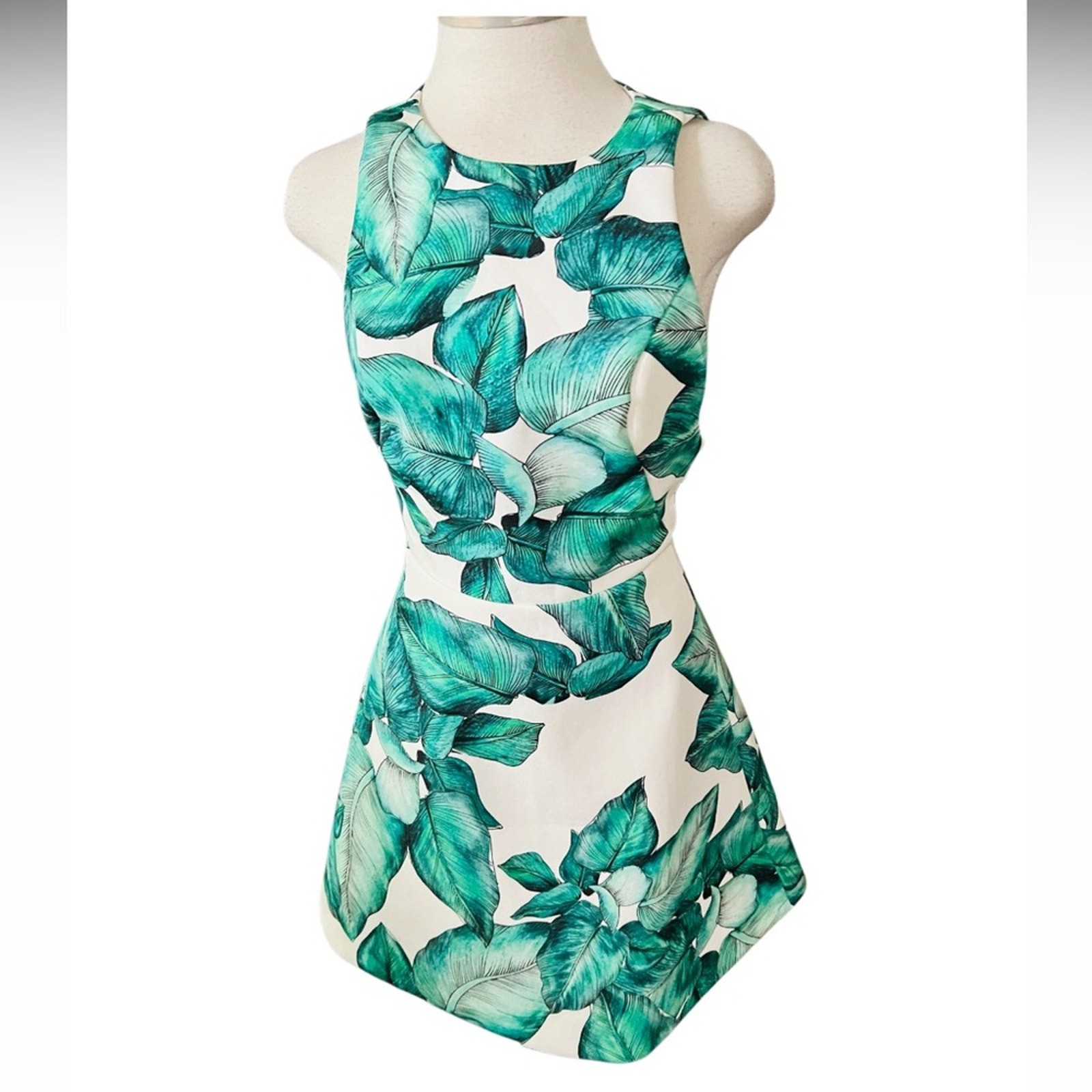 C/MEO COLLECTIVE Floral Slit Back Mini Tea Dress (CAMEO COLLECTIVE) Size Small