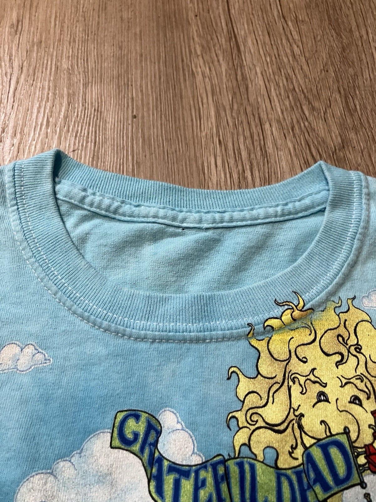 Vintage Grateful Dead Parachute Bears Liquid Blue Tie Dye 2000 Shirt Sz. XS