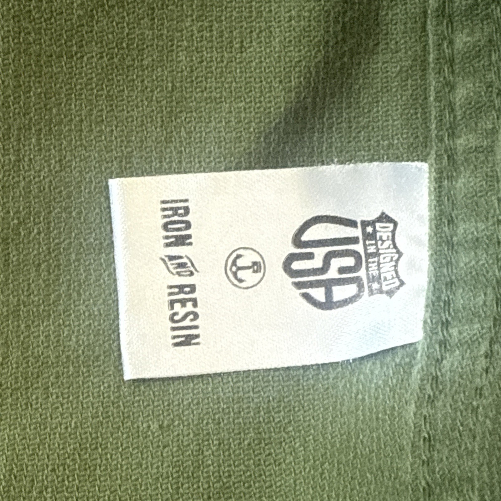 Iron and Resin Men’s Jacket Size Large Freedom Riders Olive Green VG See Pics