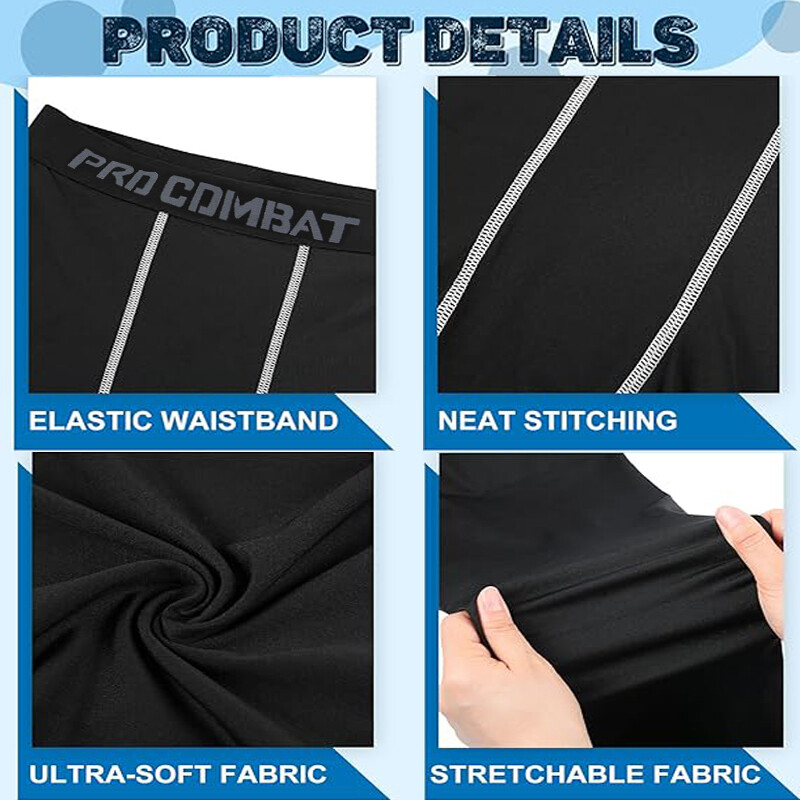 Men’s Compression Pants Long Leggings Base Layer Running Workout Gym Sports