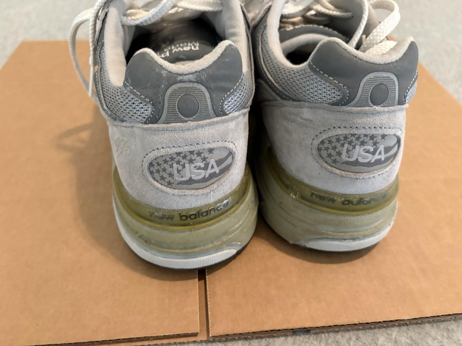 New Balance 993 Gray White Running Shoes Made in USA MR993GL Size 9.5